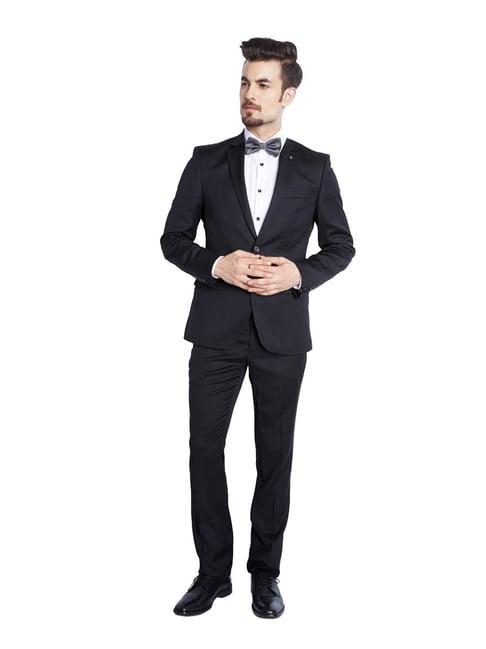 parx navy regular fit two piece suit