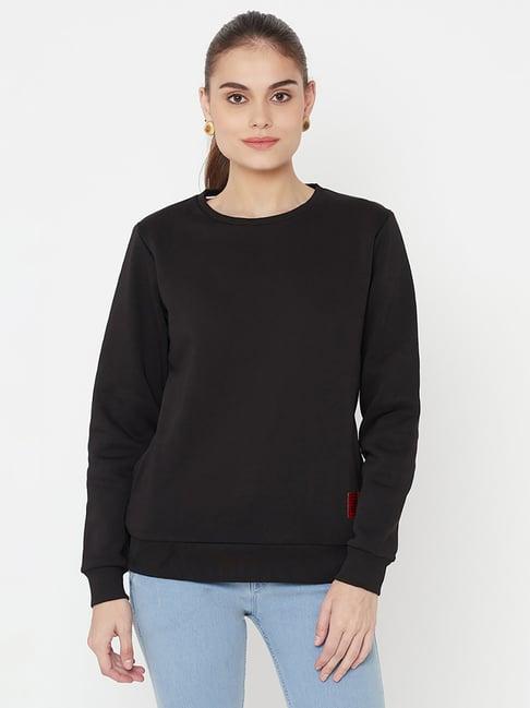 edrio black round neck sweatshirt