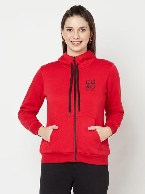 edrio red hooded sweatshirt