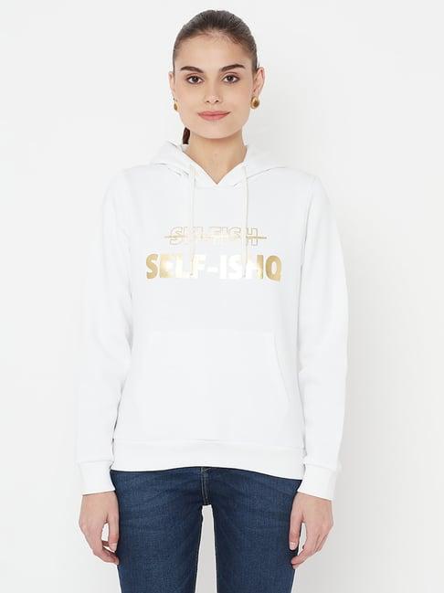 edrio white hooded sweatshirt