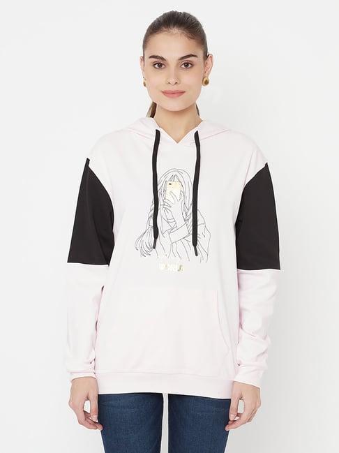 edrio light pink hooded sweatshirt