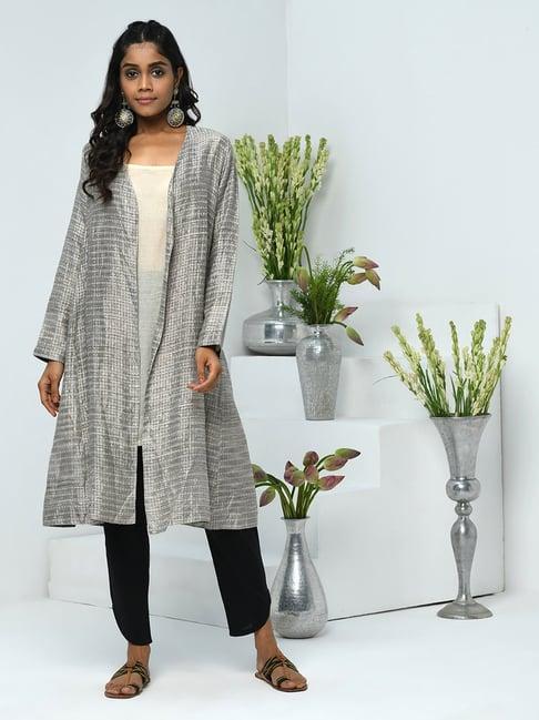 fabindia white tunic with shrug