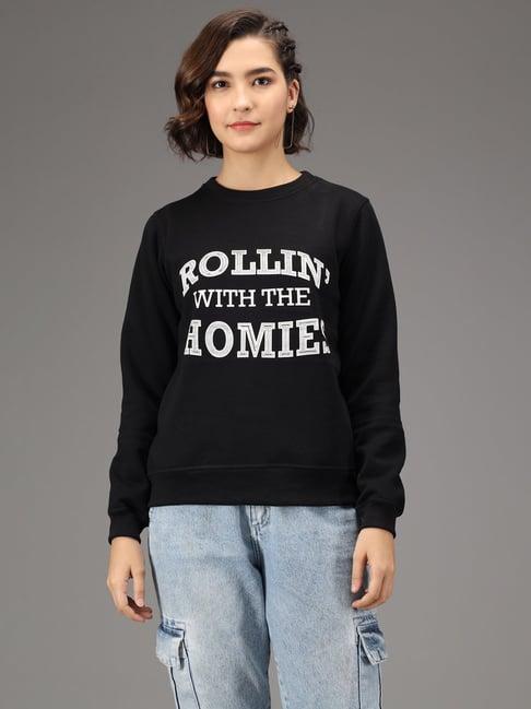 kotty black printed sweatshirt