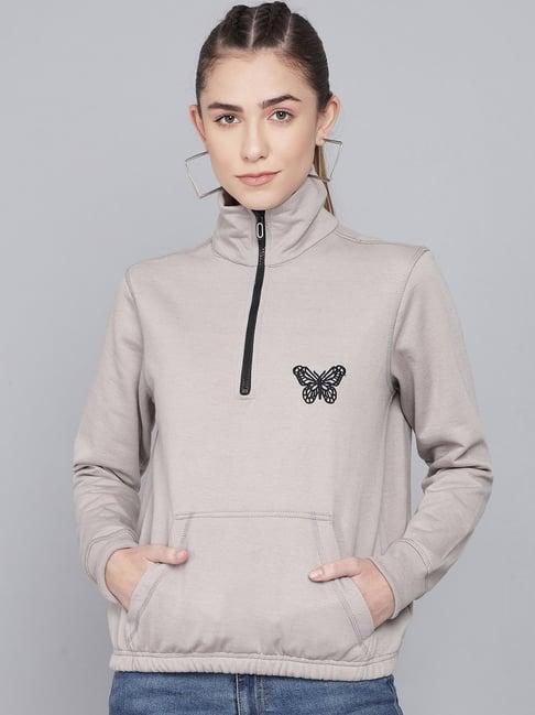 kotty grey embroidered sweatshirt