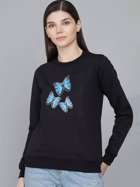 kotty black printed sweatshirt