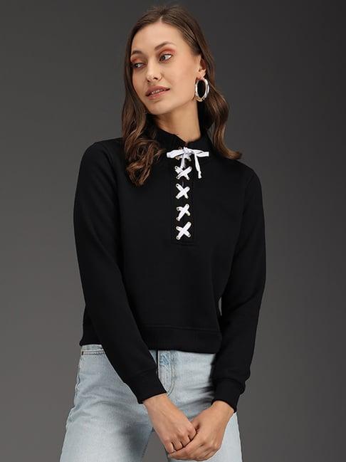 kotty black full sleeves sweatshirt