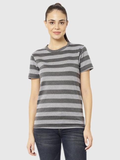 vimal jonney grey stripes print top