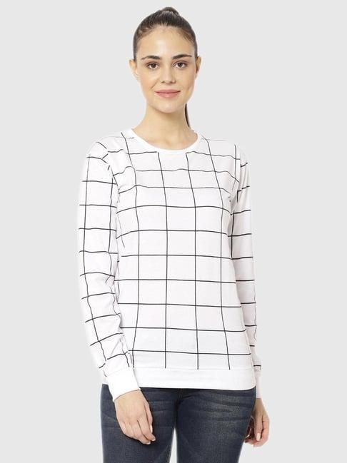 vimal jonney white checks print top