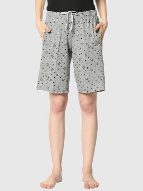 vimal jonney grey graphic print shorts