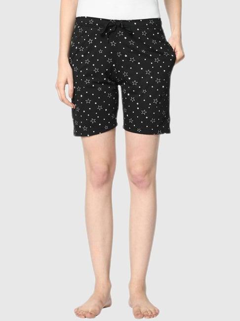 vimal jonney black graphic print shorts