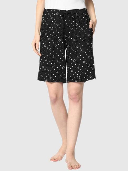 vimal jonney black graphic print shorts