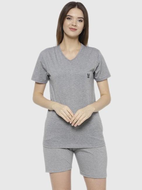 vimal jonney grey regular fit pajama set