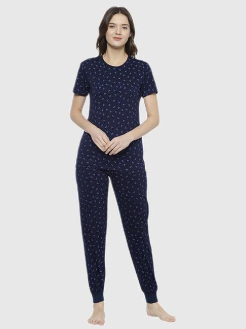 vimal jonney blue graphic print pajama set