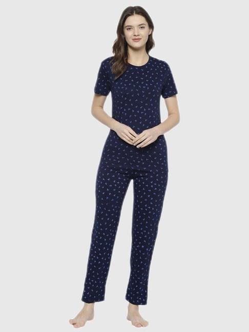 vimal jonney blue graphic print pajama set