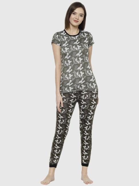 vimal jonney green camo print pajama set