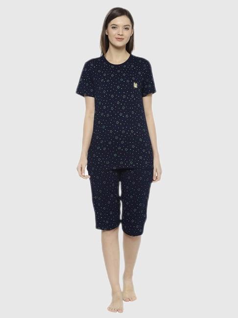 vimal jonney blue graphic print pajama set