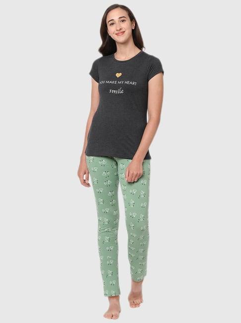 sweetdreams charcoal mel graphic print pajama set