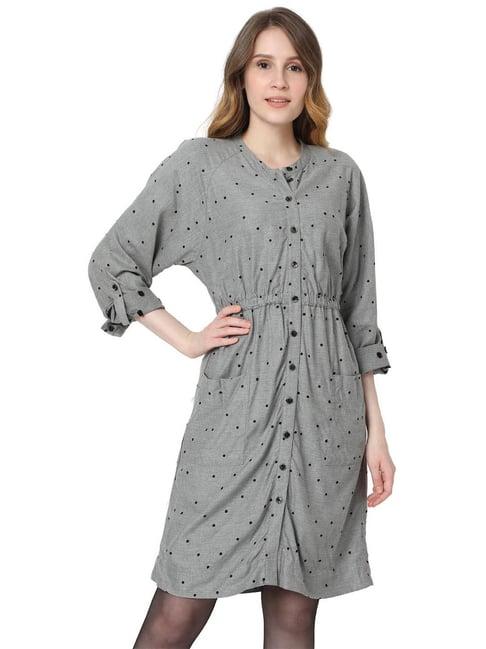 vero moda grey  printed dress