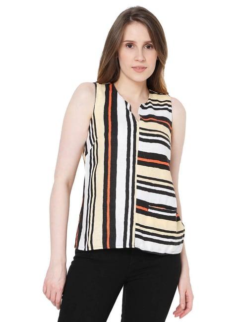 vero moda multicolor striped top