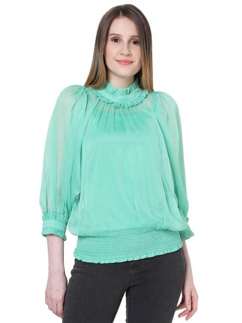 vero moda green regular fit top