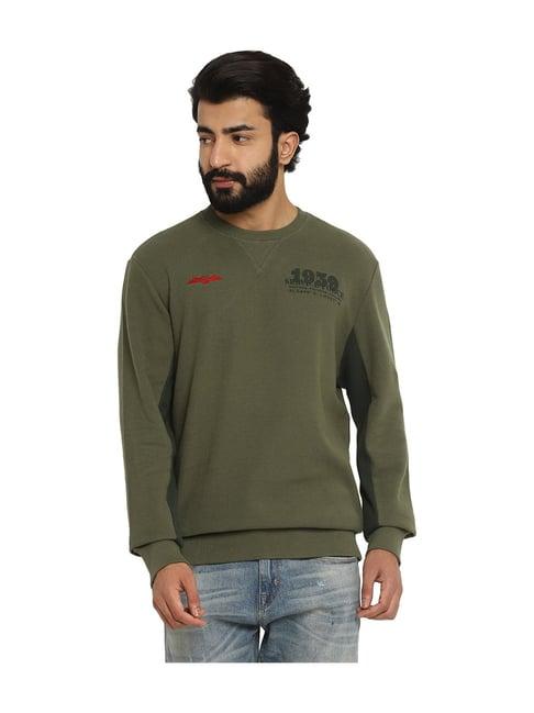 royal enfield olive crew neck 1939 sweatshirt