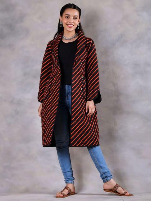 rustorange black & orange striped jacket