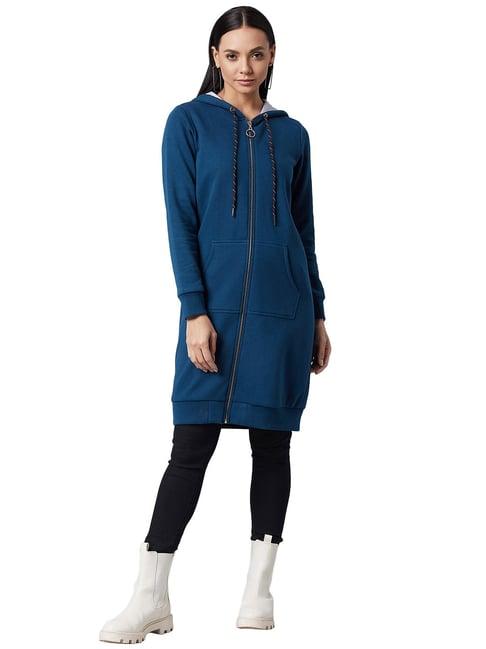 dolce crudo blue a-line jacket dress