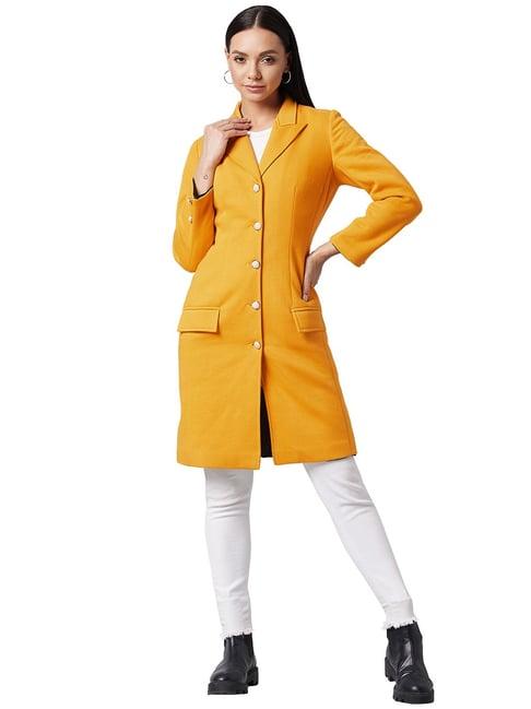 dolce crudo mustard full sleeves coat