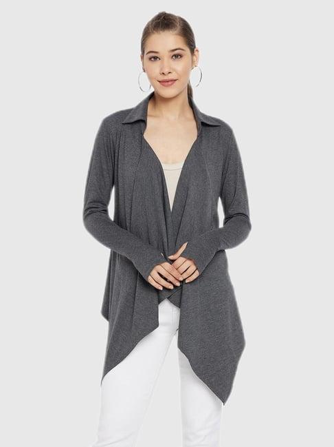 hypernation charcoal melange shrug