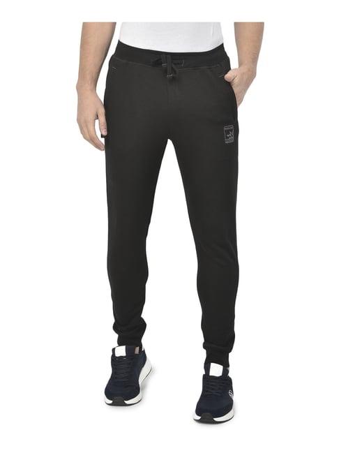 woodland black regular fit joggers