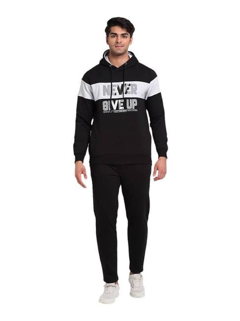 global republic black printed tracksuit