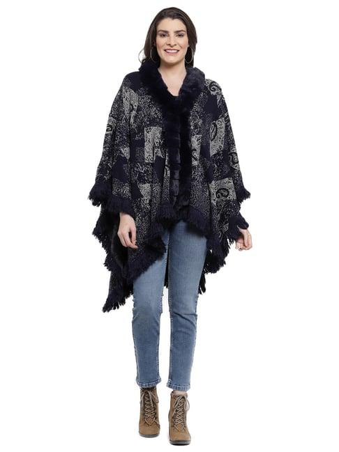 mafadeny navy self design poncho