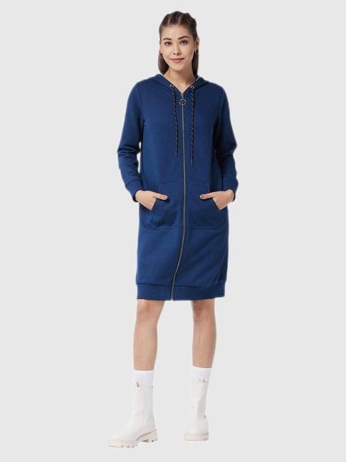 miss chase navy blue relaxed fit dress