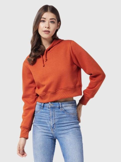 miss chase rust boxy fit sweatshirt