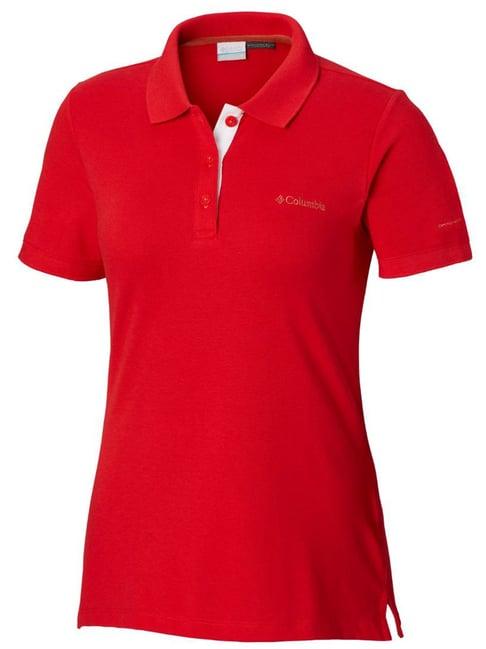 columbia red regular fit t-shirt