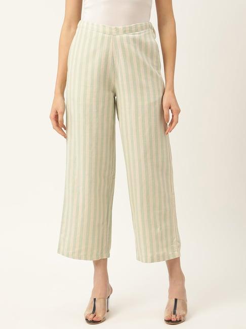 rooted light green drawstring pants