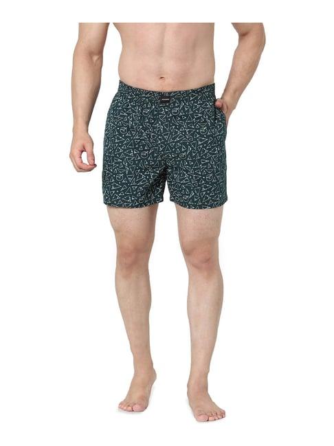 jack & jones dark green printed boxers