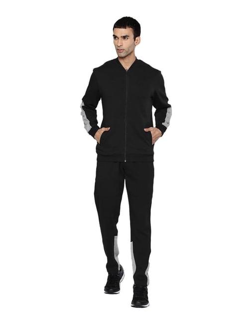 alcis black regular fit tracksuit