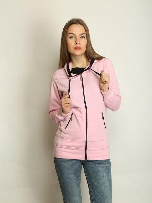 belle fille pink regular fit hoodie