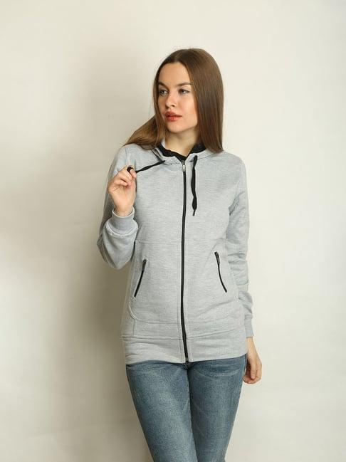 belle fille grey textured hoodie