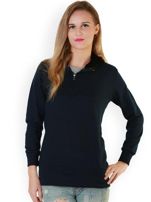 belle fille blue regular fit sweatshirt