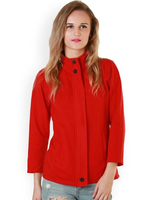 belle fille red regular fit jacket