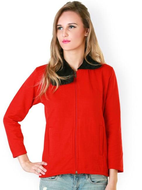 belle fille red regular fit jacket