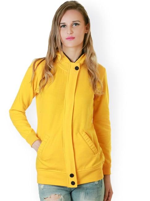 belle fille yellow regular fit jacket