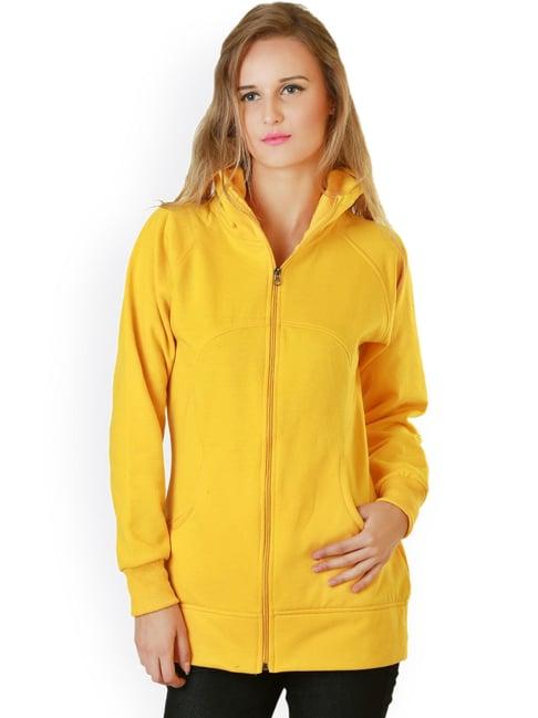 belle fille yellow regular fit jacket