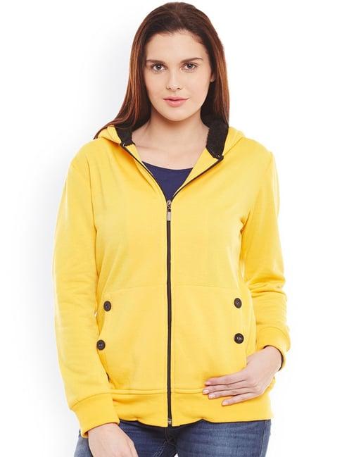 belle fille yellow regular fit jacket