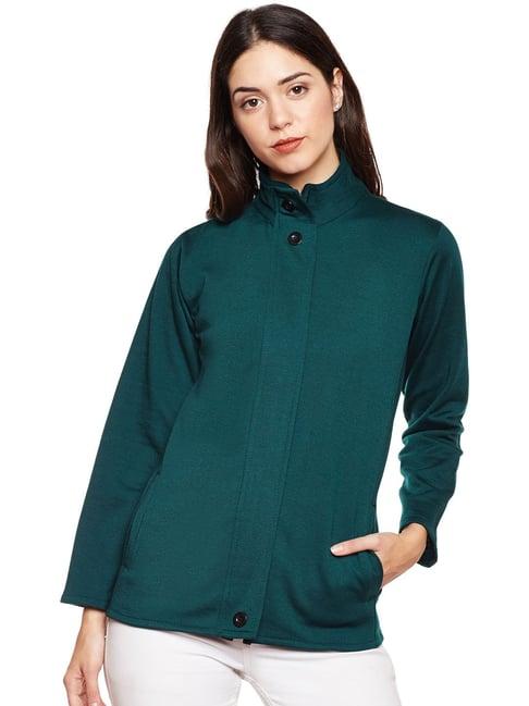 belle fille bottle green regular fit jacket