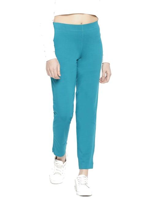 dollar missy teal elasticated trousers