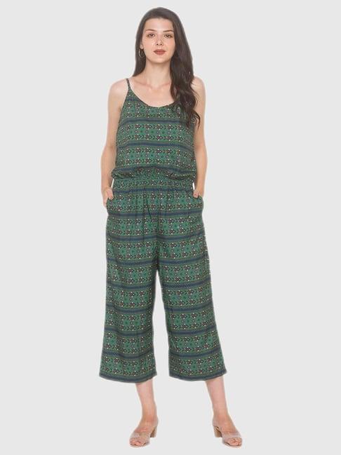 iti green printed jumpsuit