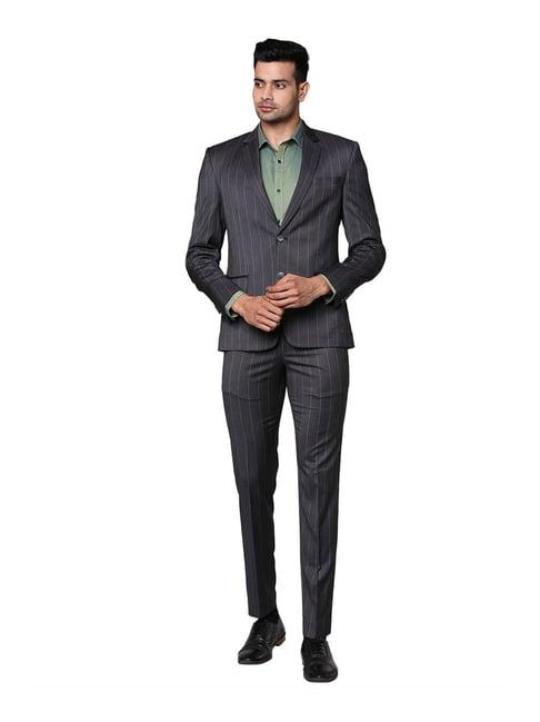 park avenue dark grey striped two piece suit